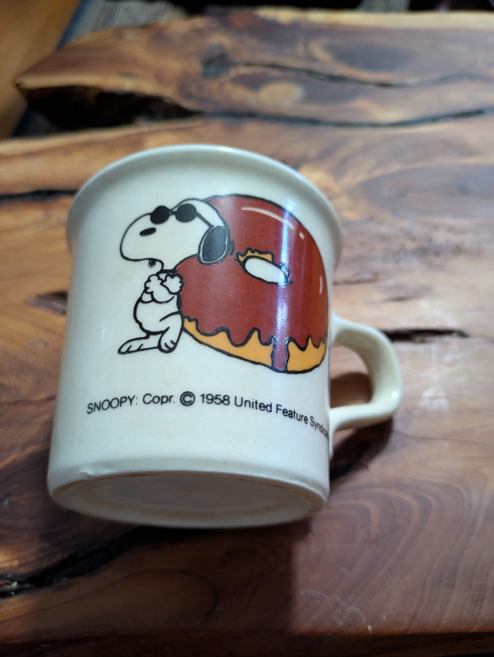 Vintage Taylor International Snoopy Mug Joe Cool with Doughnut - Picture 2 of 4